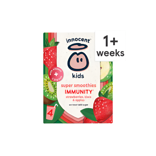 Innocent Kids Super Smoothies Strawberries, Kiwis & Apples 4 x 150ml – No Added Sugar & Natural Ingredients