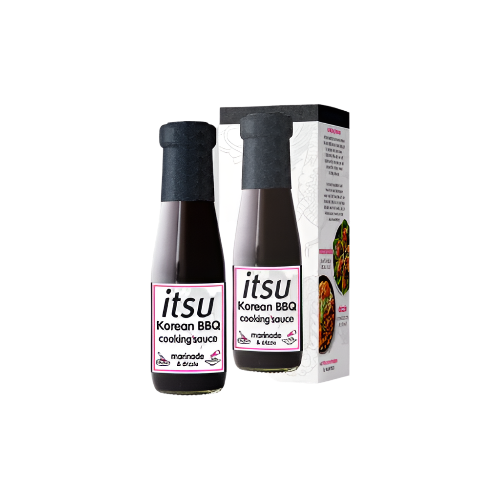 Bottle of Itsu Korean BBQ Cooking Sauce 200ml – Authentic Korean Marinade & Stir-fry Sauce