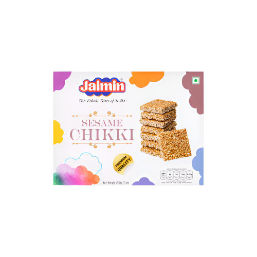 Jaimin Sesame Chikki 200g – Traditional Indian sesame and jaggery sweet in UK