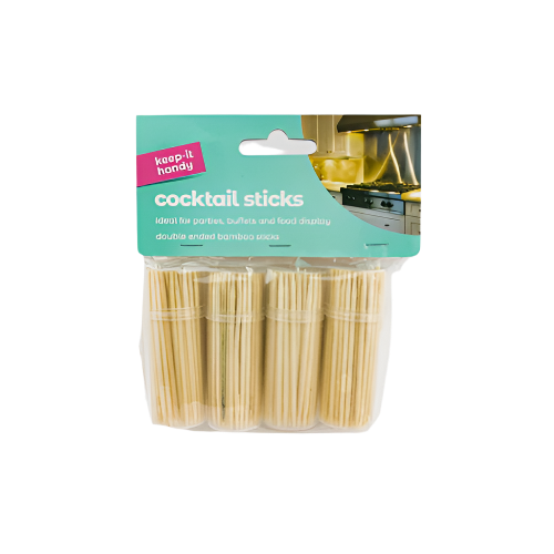 Keep It Handy Wooden Cocktail Sticks – 400 Pack – Food-Safe & Biodegradable