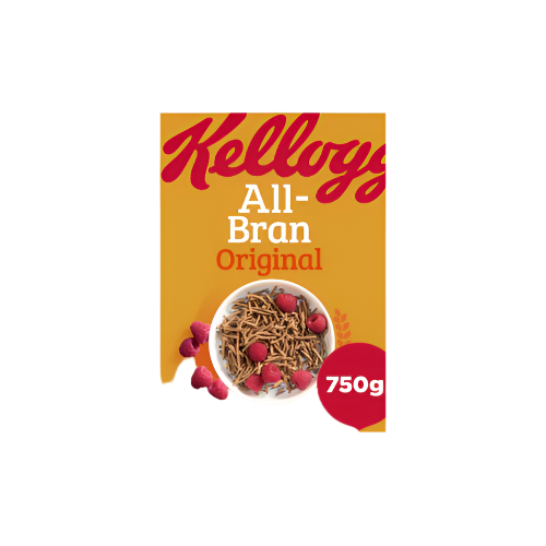 Kellogg's All-Bran Original Cereal 750g – high-fibre wheat bran flakes