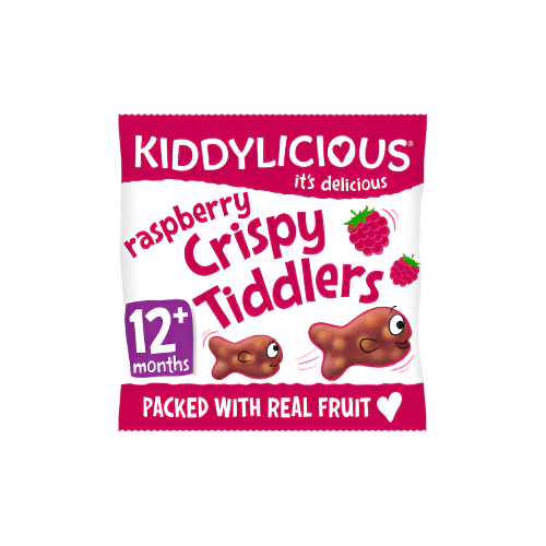 Kiddylicious Crispy Tiddlers Raspberry Flavor 12g – Healthy Snack for Kids