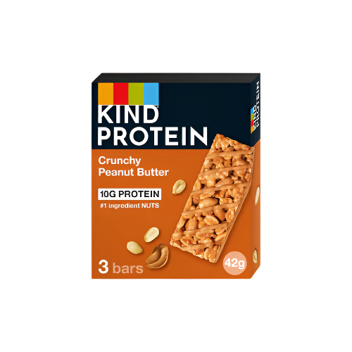 KIND Protein Crunchy Peanut Butter Snack Bars 3x42g | High-Protein, Low-Sugar Peanut Butter Snack
