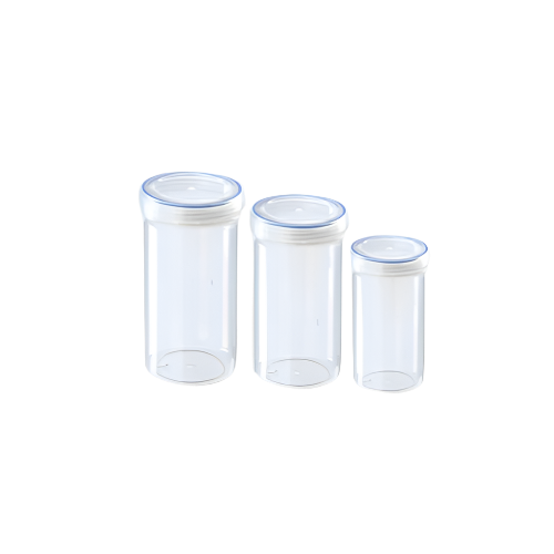 Kolorr Round Plastic Food Storage Container Set of 3 with Airtight Lids
