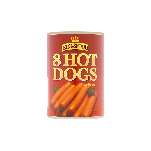 Lancaster 8 Hot Dogs in Brine 400g Can – Ready-to-Eat Tinned Sausages