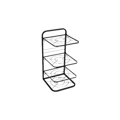 Living and Home 4-Tier Pot and Pan Organizer Rack – Adjustable Steel Kitchen Shelf