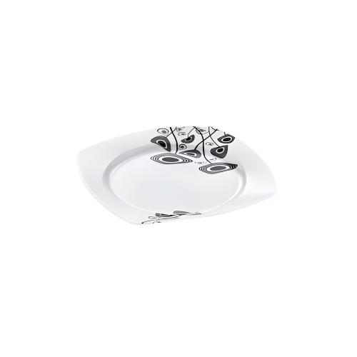 Melamine Square Dinner Plate 28 cm – Assorted Designs for Stylish Dining