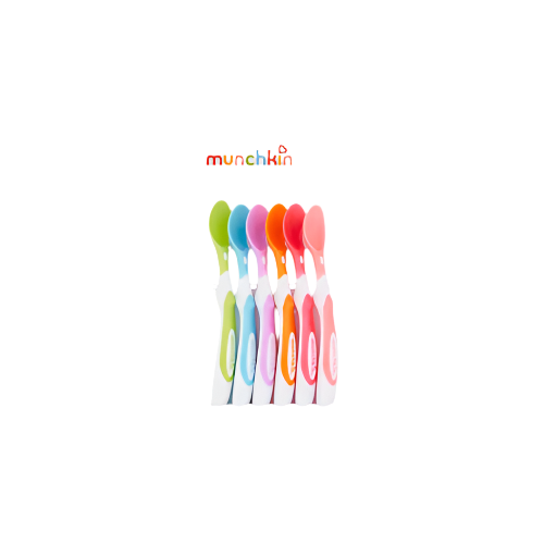 Munchkin Soft Tip Infant Spoons 6 Pack – Gentle Baby Feeding Utensils