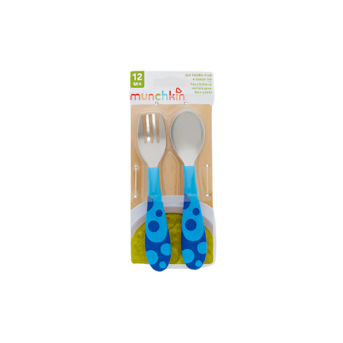 Munchkin Toddler Fork & Spoon Set – Ergonomic Baby Cutlery