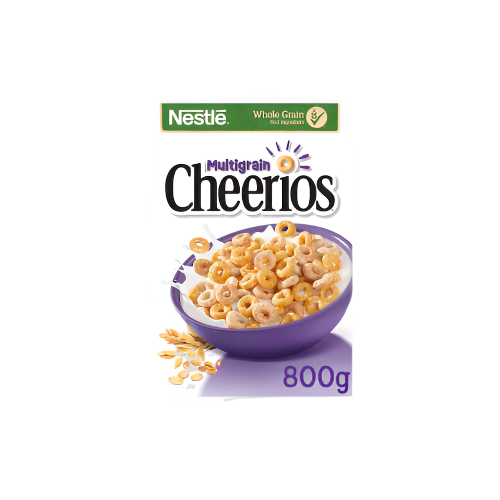 Nestlé Cheerios Multigrain Cereal 800g box – high-fibre whole grain breakfast cereal