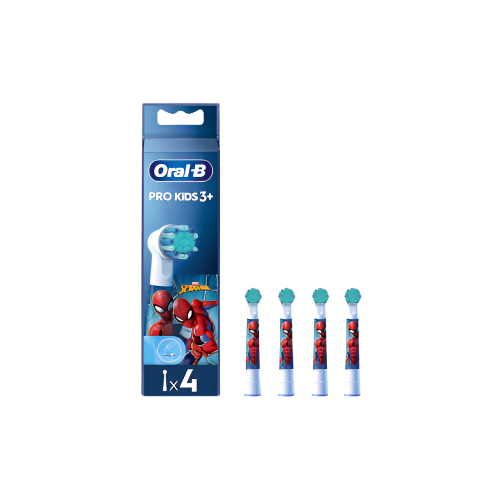 Oral-B Pro Kids Spider-Man Toothbrush Heads 4-Pack – Extra Soft Bristles for Kids – £17.75