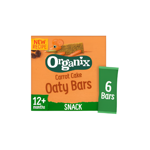 Organix Carrot Cake Soft Oaty Bars 6x23g – Healthy Organic Snack for Kids