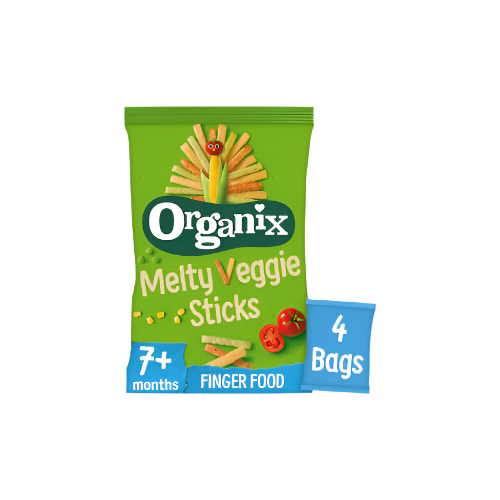 Organix Melty Veggie Sticks 4X15g – Organic, Gluten-Free Baby Snack for 7+ Months