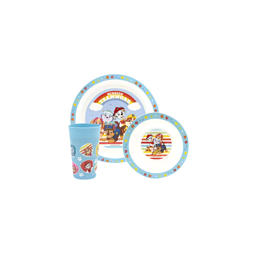 Paw Patrol 3-Piece Kids Plastic Dinner Set – Blue – BPA-Free – Indian Grocery UK