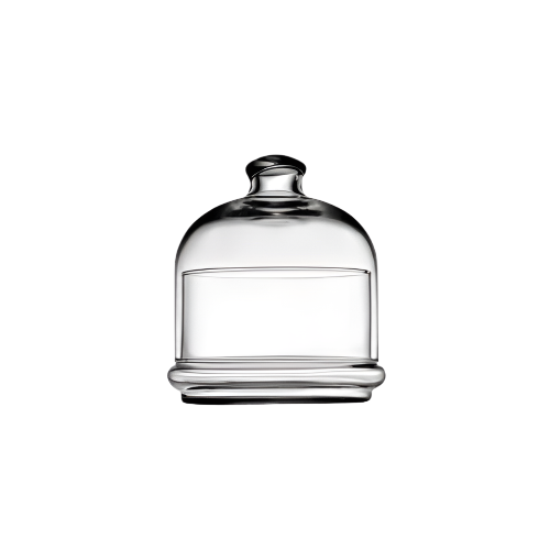 PB Glass Villa Patisserie Butter Dish with Dome – 505ml Large Clear Glass Serving Bowl