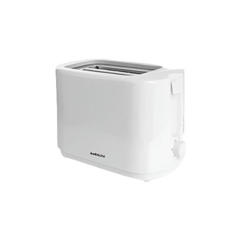 Plastic 2 Slice Toaster White – 800W Compact Toaster with Browning Control and Crumb Tray