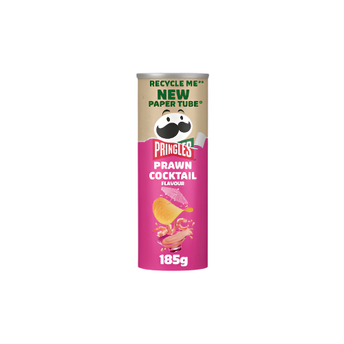 Pringles Prawn Cocktail Sharing Crisps 185g – Savory Prawn Flavor Potato Chips