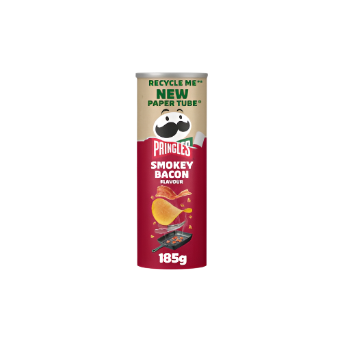 Pringles Smokey Bacon Sharing Crisps 185g – Rich Smoky Bacon Flavor Potato Chips