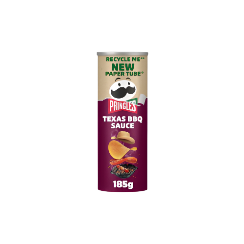 Pringles Texas BBQ Crisps 185g – Smoky BBQ Flavored Potato Chips