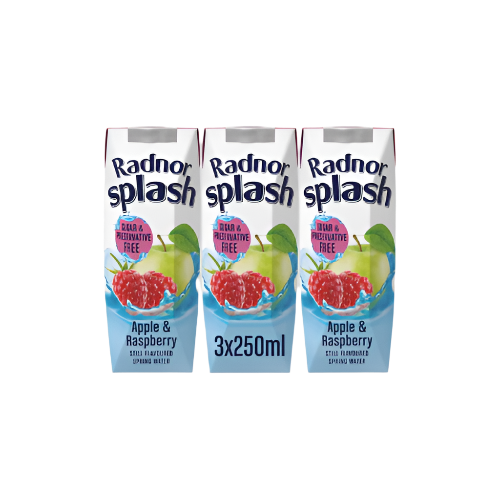 Radnor Splash Apple & Raspberry 3 x 250ml – Refreshing, No Added Sugar Drink