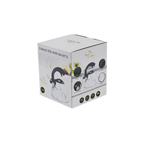 Ruyihoff Retro 3L Whistling Kettle in White – Classic Enamel Stovetop Design – MM Homestores UK