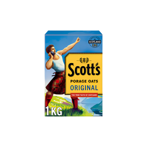 Scott’s Porage Original Oats 1kg pack – traditional Scottish rolled oats for creamy porridge
