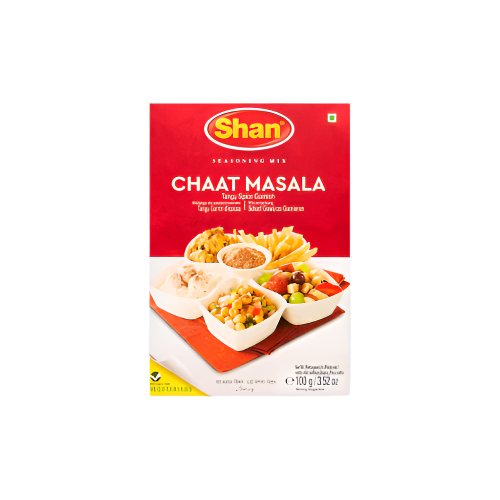 Shan Chaat Masala 100g Pack – Indian Tangy Spice Mix for Chaat and Snacks