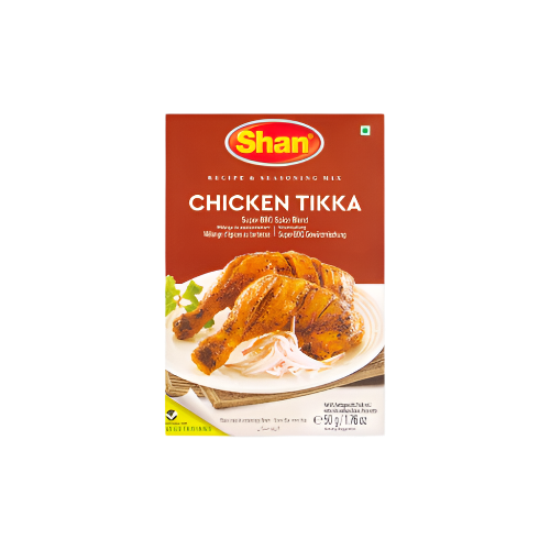 Shan Chicken Tikka BBQ Masala Mix 50g – Authentic Spice Blend for Grilled Tikka Chicken