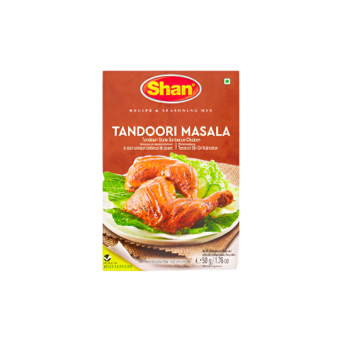 Shan Tandoori Chicken BBQ Masala Mix 50g Box – Authentic Smoky Spice Blend for Grilled Chicken