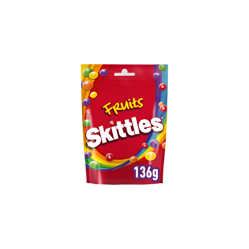 Skittles Fruits Vegan Chewy Sweets 136g – Colorful, Fruity & Chewy