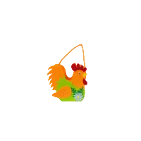 Small felt Easter chicken gift bag 14x14x7cm assorted colours reusable Easter basket UK
