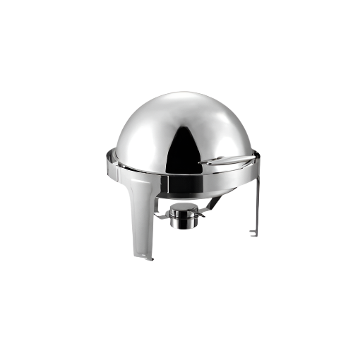 SQ Professional 6.5L Round Roll Top Chafing Dish – Silver Buffet Warmer – IndianGroceryUK