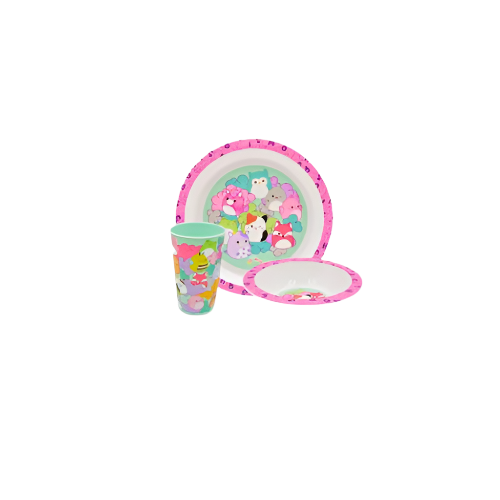 Squishmallows 3-Piece Plastic Dinner Set for Kids – BPA-Free – Indian Grocery UK