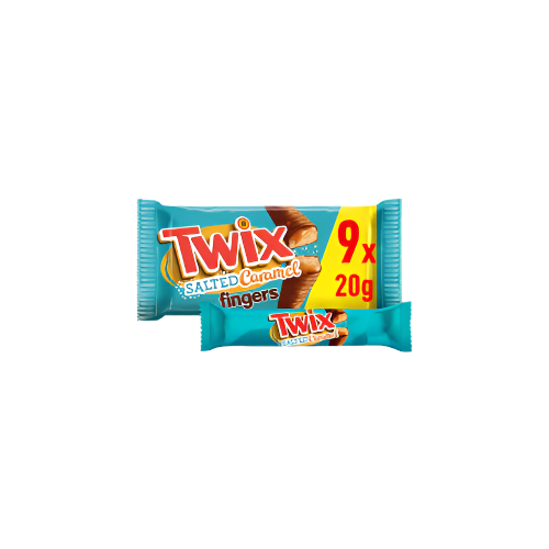Twix Salted Caramel & Milk Chocolate Biscuit Bars – 9 Pack