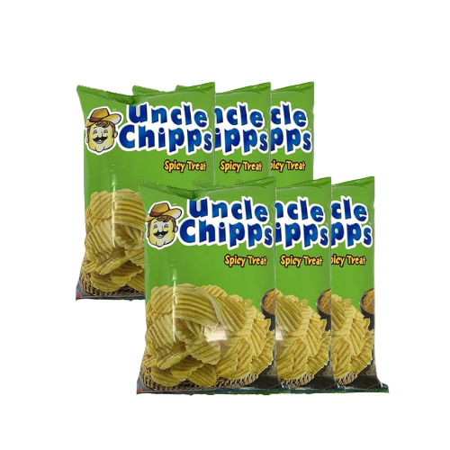 Uncle Chipps Classic Salted Potato Chips Pack of 6 – Indian Snacks UK