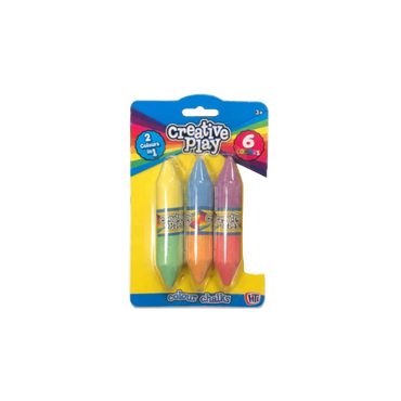 Dual-colour kids chalk for drawing and art £2.19