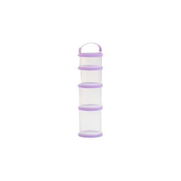 4-Tier Stackable Purple Snack Pots BPA-Free Food Containers


