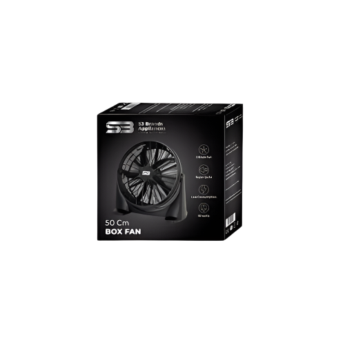 50 cm Floor Box Fan – Powerful Air Circulator for Home or Office – IndianGroceryUK