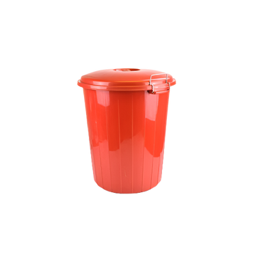 90 Litre Red Plastic Bin with Lock Handles and Lid – Waste Storage – IndianGroceryUK
