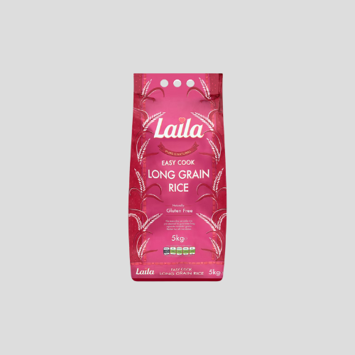 Laila Pudding Rice Laila Easy Cook Rice - 5Kg of Perfectly Fluffy Rice - India Grocery UK