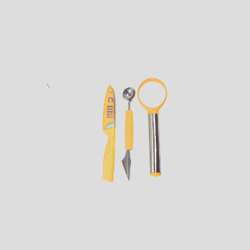 3 Pack Orange Kitchen Utensils Knife Set – Food Prep Essentials | Indi ...