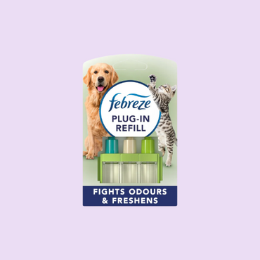 Febreze Air Freshener 3Volution Plug-In Refill Pet Odour 20ml - Continuous Pet Odour Elimination