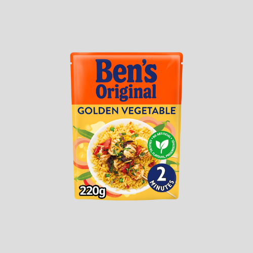 Ben's Original Golden Vegetable Microwave Rice 220g - Ready in Minutes ...