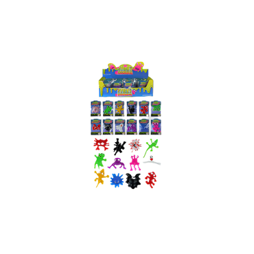 Assorted sticky splatter toy creatures – 5–6 cm bugs and critters for kids to throw and stick to surfaces

