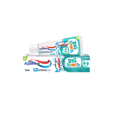 Aquafresh Kids Toothpaste Big Teeth 75ml – Fluoride Protection for 6-8 Year Olds

