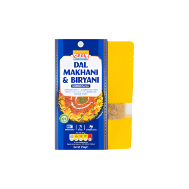 Ashoka Dal Makhani and Biryani Combo Meal 250g – Ready-to-eat Indian meal pack

