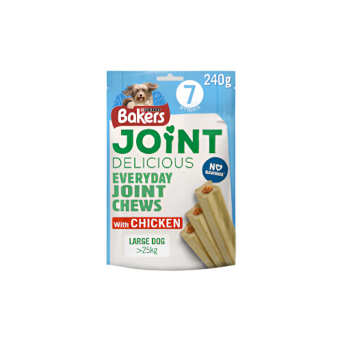 Bakers Joint Delicious Dog Chews Chicken 240g – Joint Health Treats for Large Dogs

