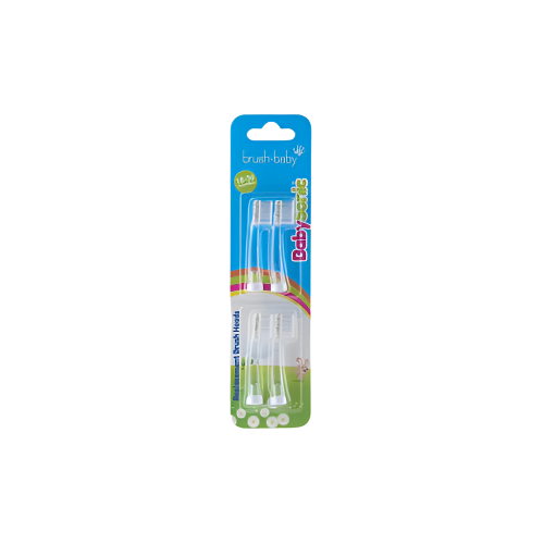 Brush Baby Replacement Baby Sonic® Electric Toothbrush Heads 18-36 mths (4 Pack) – Gentle and Safe for Toddler Teeth – £11.99

