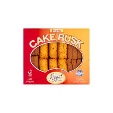 Regal Original Cake Rusks 28 Pieces – Soft, Sweet & Crunchy Tea-Time Snack

