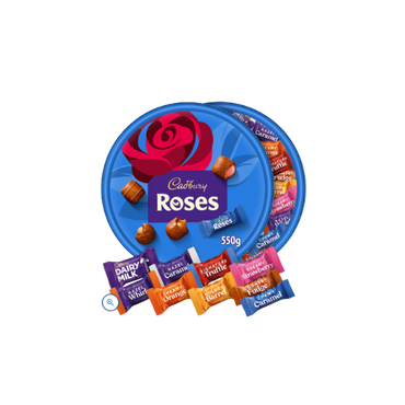 Cadbury Roses Chocolate Tub 550g – Assorted Milk Chocolates – Buy Online UK